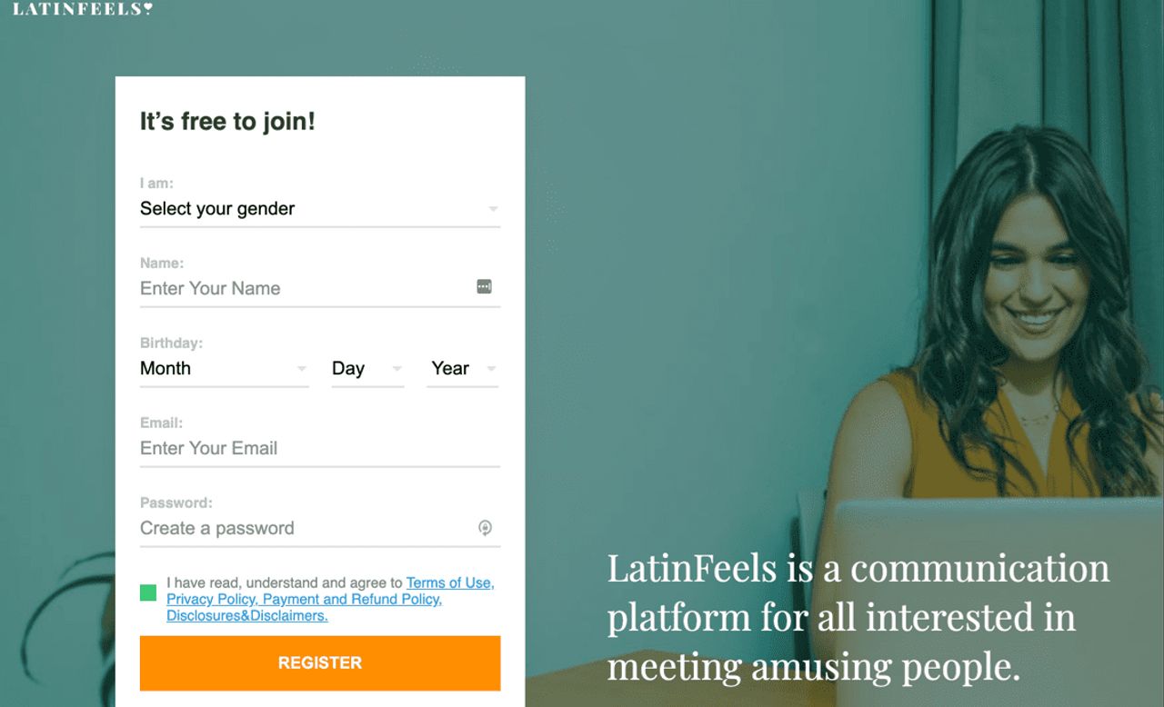 LatinFeels Sign Up